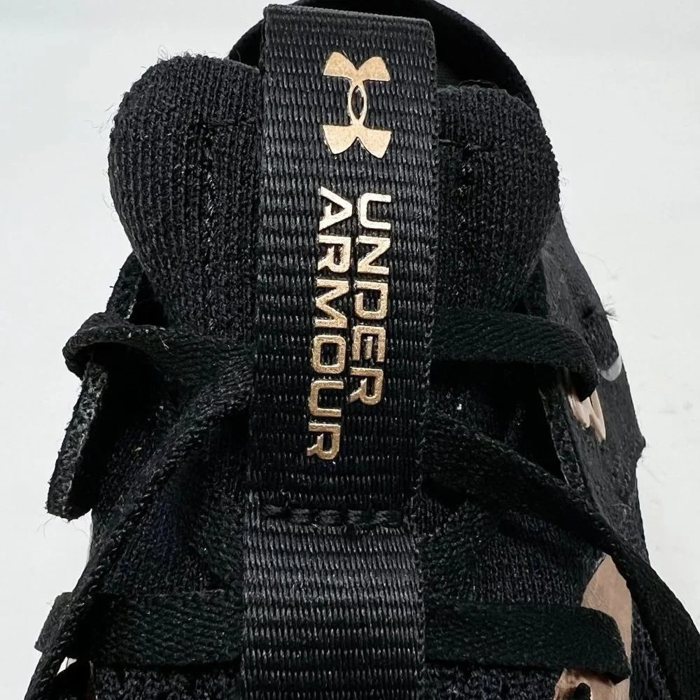 Under Armor Womens Flow Synchronicity Black Rose Gold Metallic Size 10.5 US NWOB